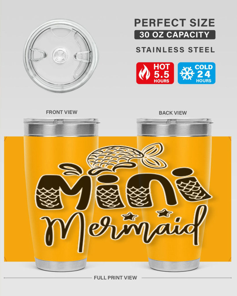 Mini Mermaid 508#- mermaid- Tumbler