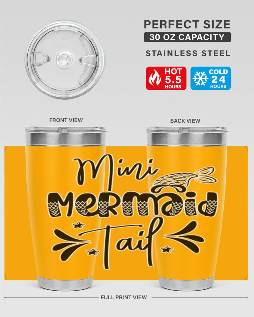 Mini Mermaid Tail 513#- mermaid- Tumbler