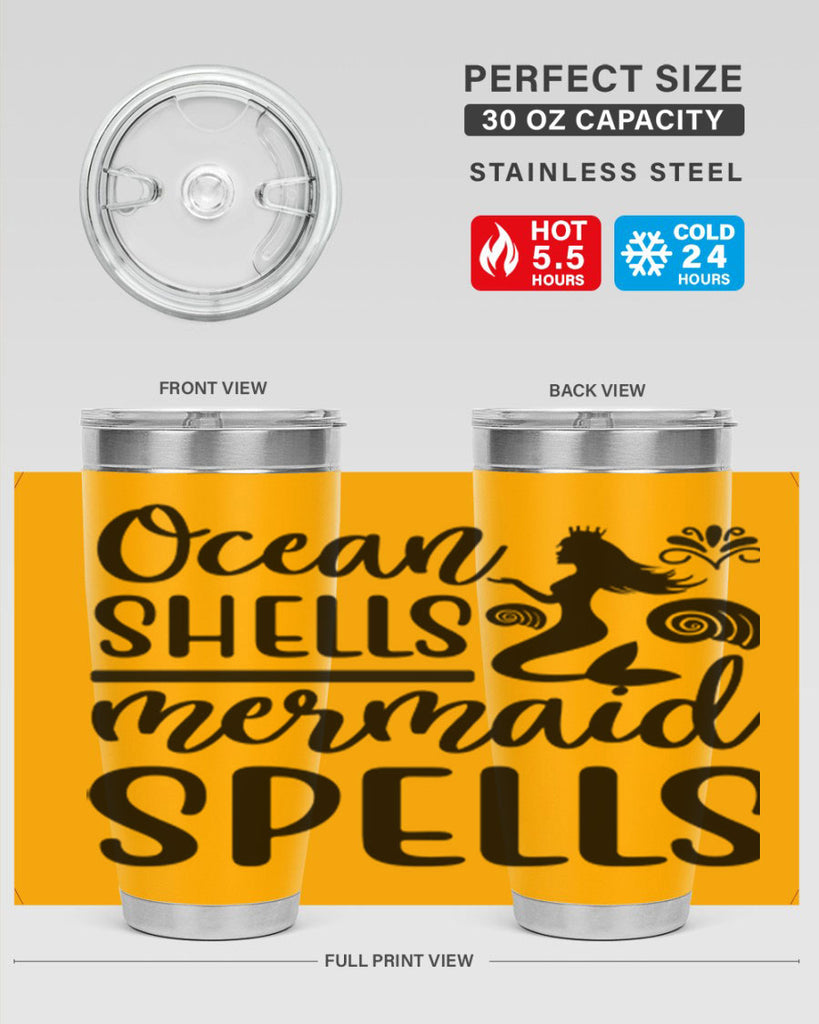 Ocean shells mermaid spells 522#- mermaid- Tumbler