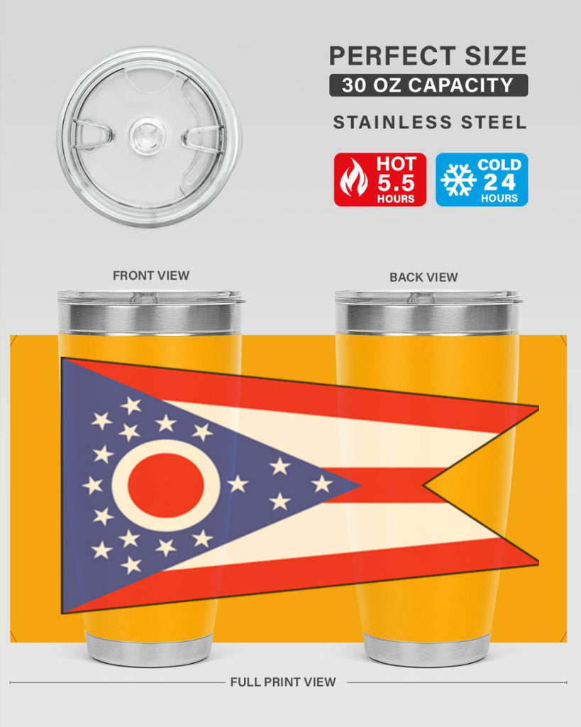 Ohio 17#- Us Flags- Tumbler