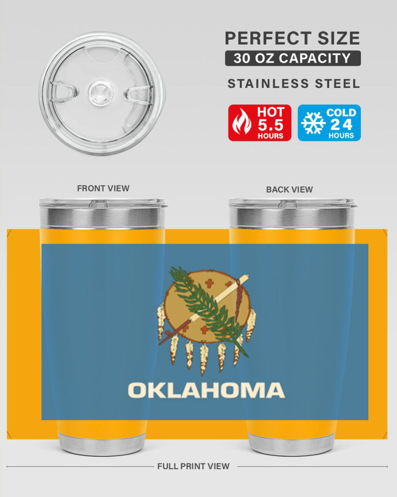 Oklahoma 16#- Us Flags- Tumbler