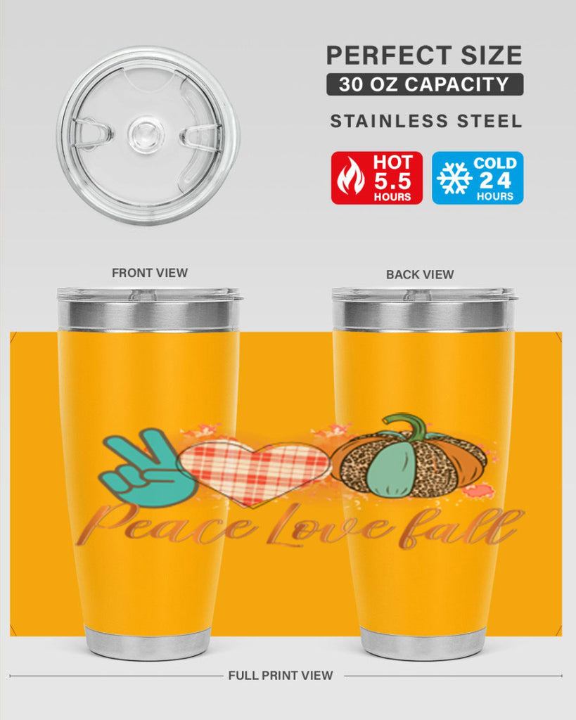 Peace Love Fall 466#- fall- Tumbler