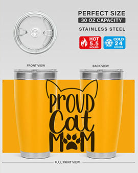 Pround Cat Mom Style 103#- cat- Tumbler