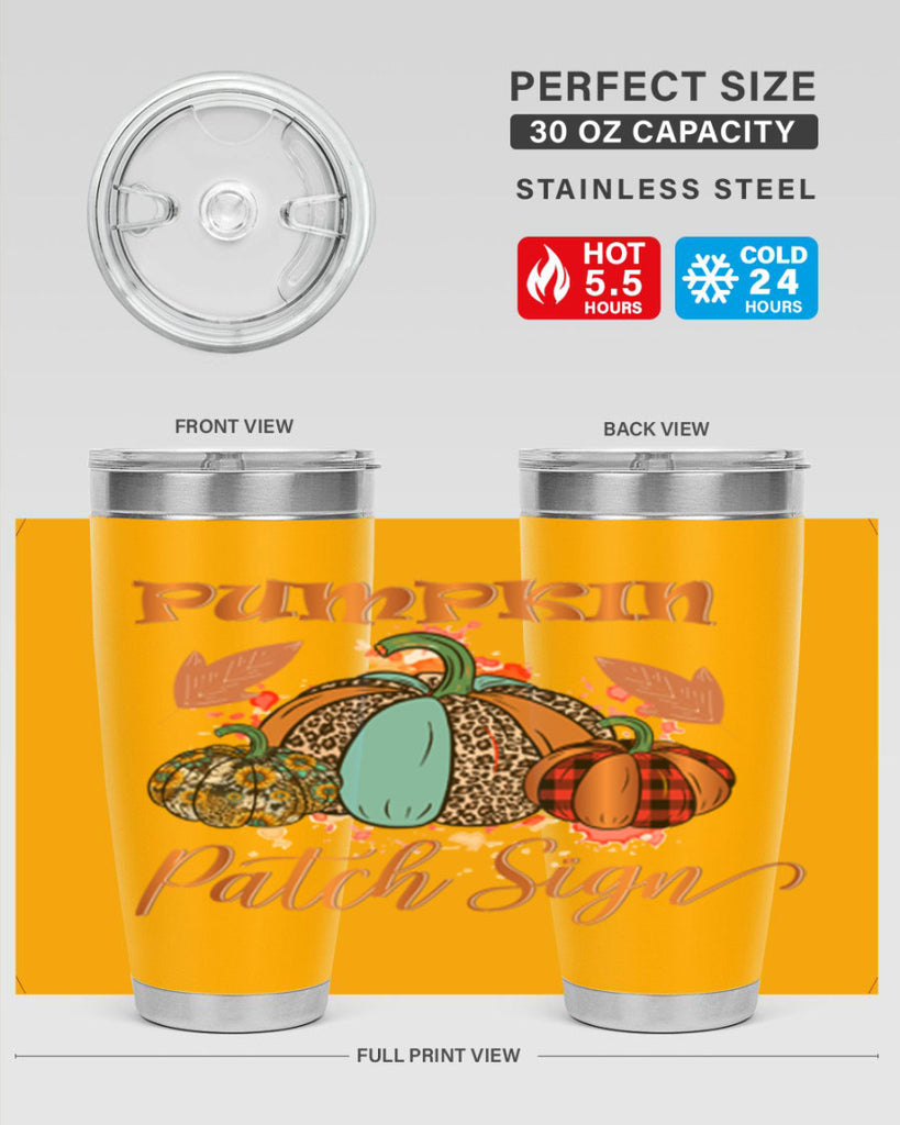 Pumpkin Patch Sign 530#- fall- Tumbler