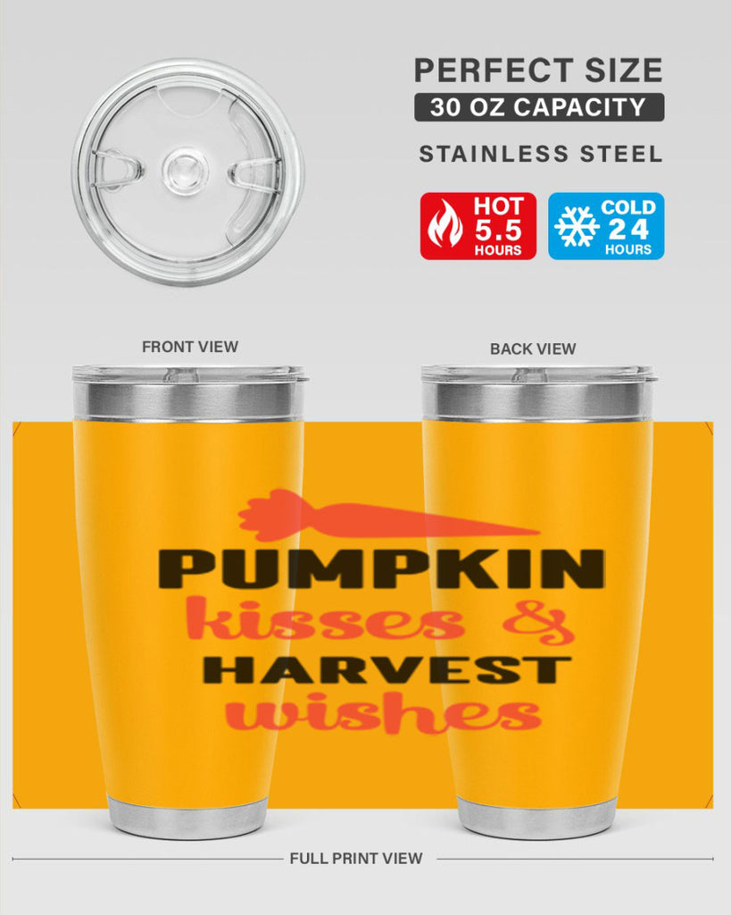Pumpkin kisses harvest wishes 524#- fall- Tumbler