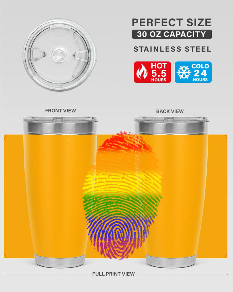 Rainbow Finger print 10#- lgbt- Tumbler