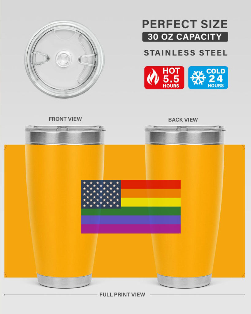 Rainbow american flag 11#- lgbt- Tumbler