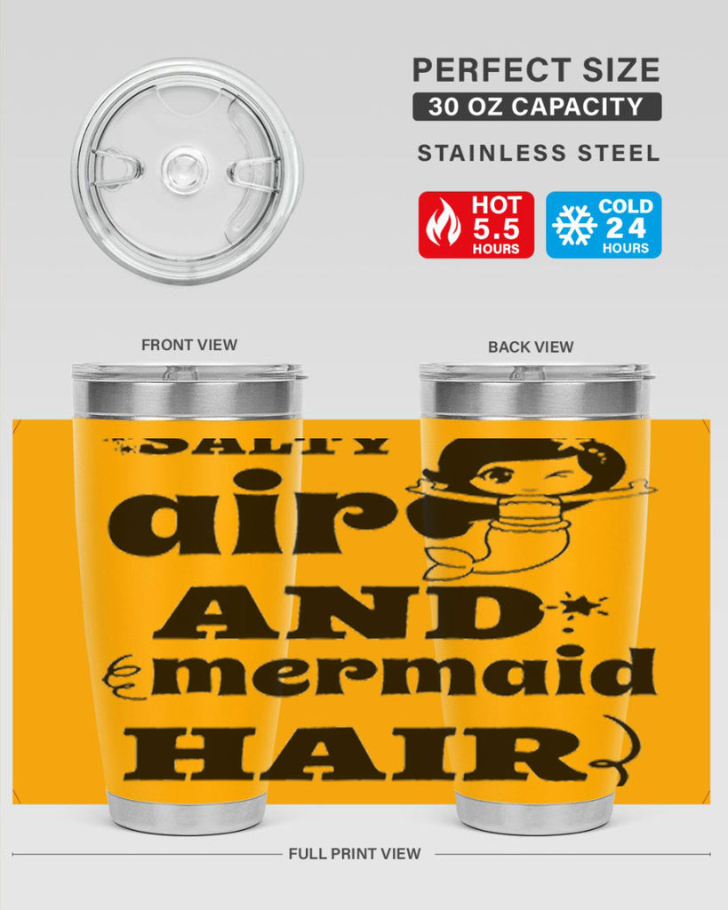 Salty air and mermaid hair 567#- mermaid- Tumbler