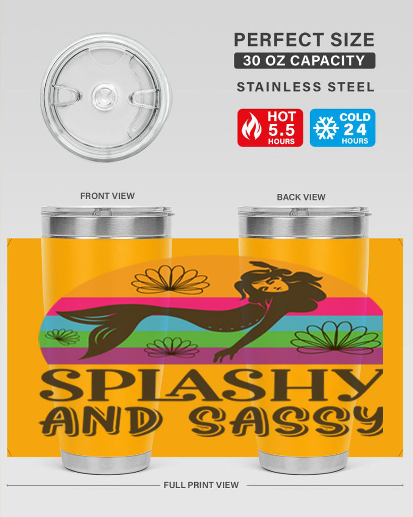 Splashy and sassy 623#- mermaid- Tumbler