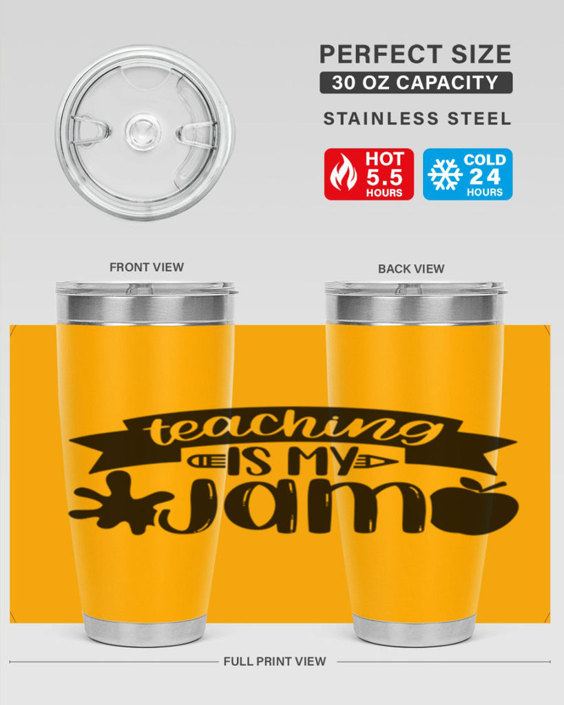 Teaching Is My Jam Style 40#- teacher- tumbler