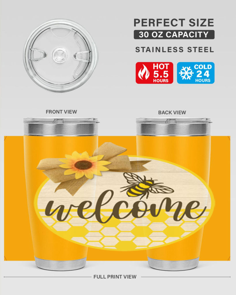 Welcome Bee and hive Mockup566#- spring- Tumbler