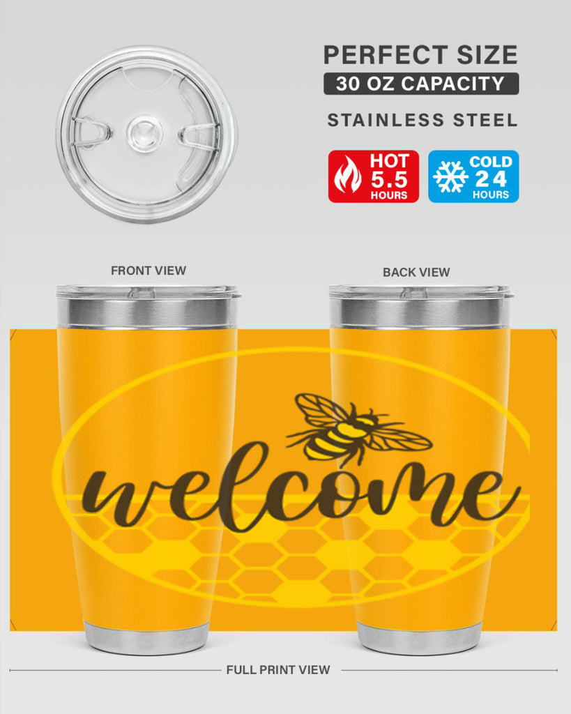 Welcome Bee and hive567#- spring- Tumbler