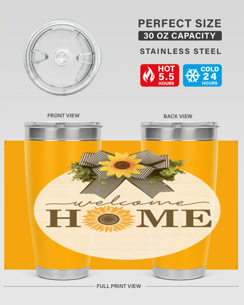 Welcome Home sunflower Mockup572#- spring- Tumbler