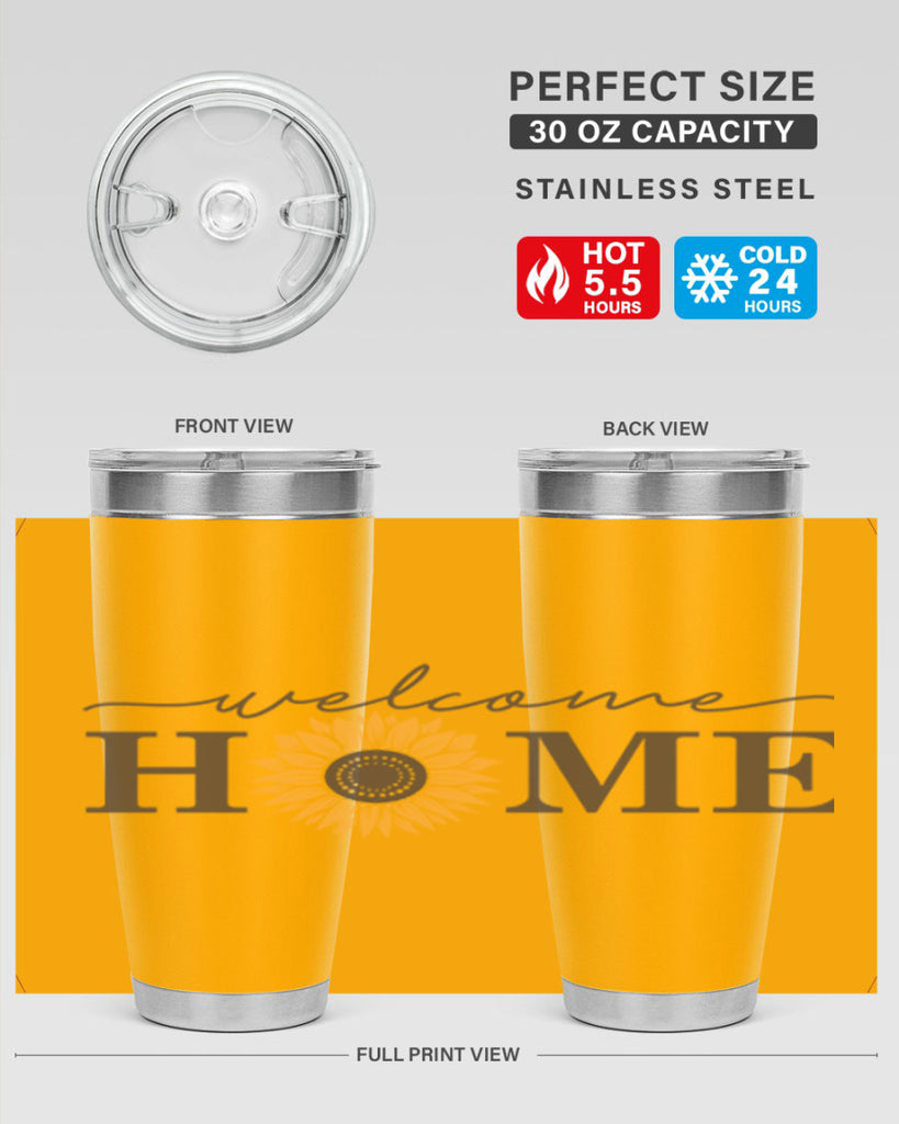 Welcome Home sunflower573#- spring- Tumbler