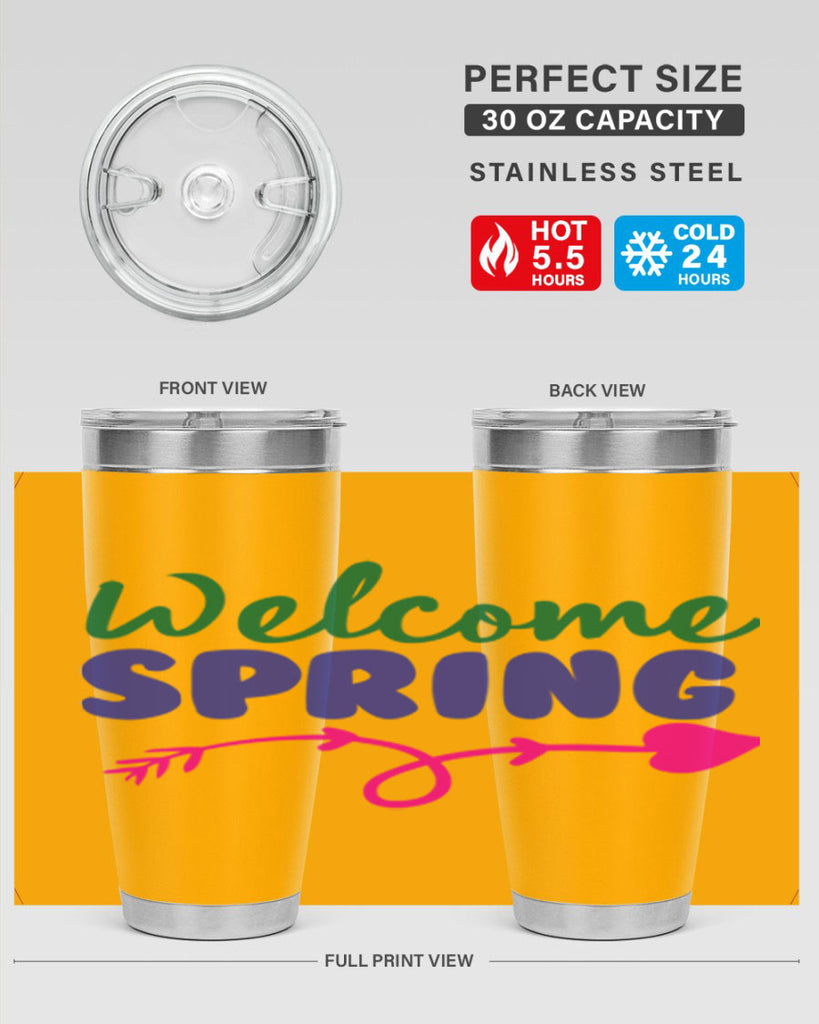 Welcome Spring 581#- spring- Tumbler