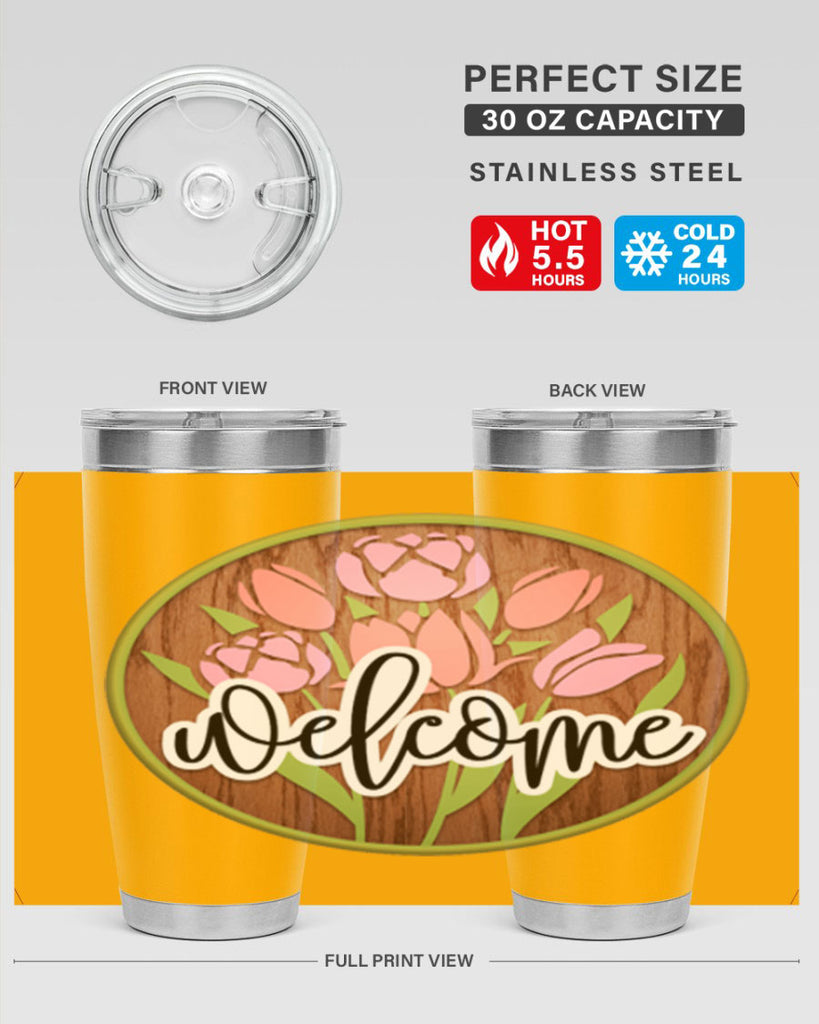 Welcome flowers bouquet Mockup570#- spring- Tumbler