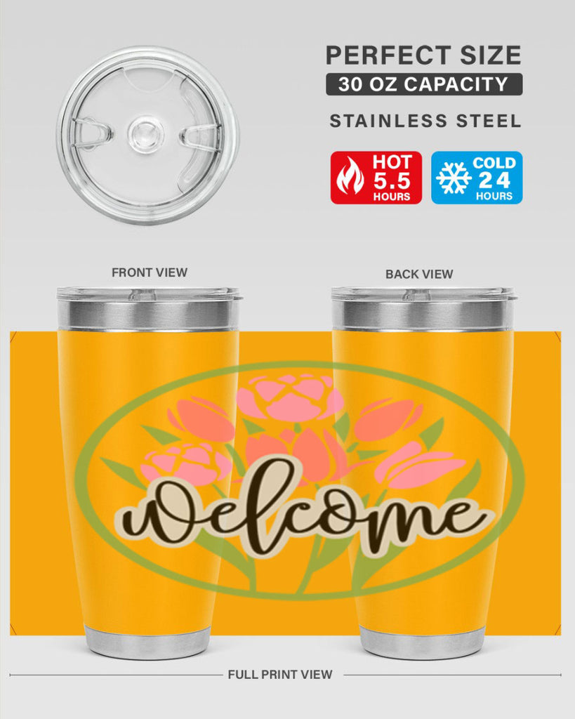 Welcome flowers bouquet571#- spring- Tumbler