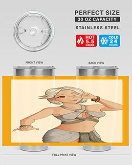 White hair girl wearing summer outfit 40#- anime- Tumbler