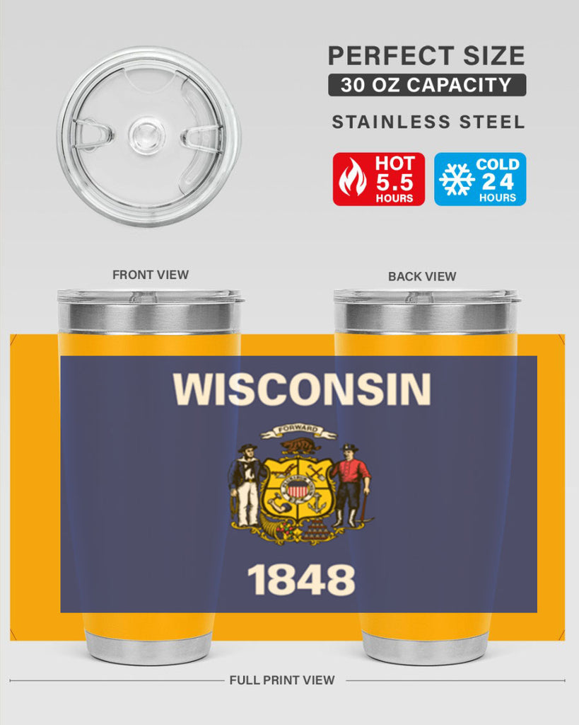 Wisconsin 2#- stateflags- Tumbler