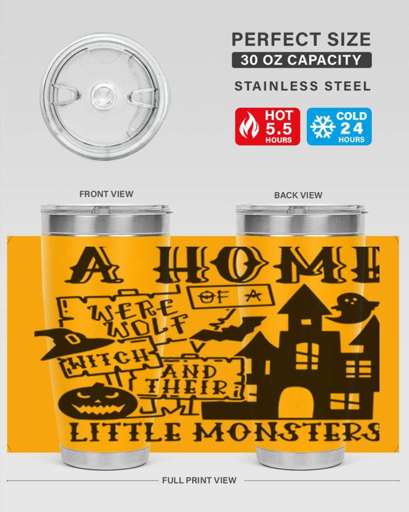 a home of a were wolf witch and their little monsters 96#- halloween- Tumbler