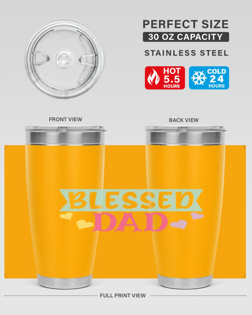 blessed dad 37#- dad- Tumbler