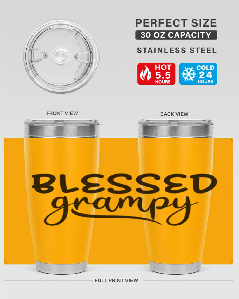 blessed grampy 77#- grandpa - papa- Tumbler