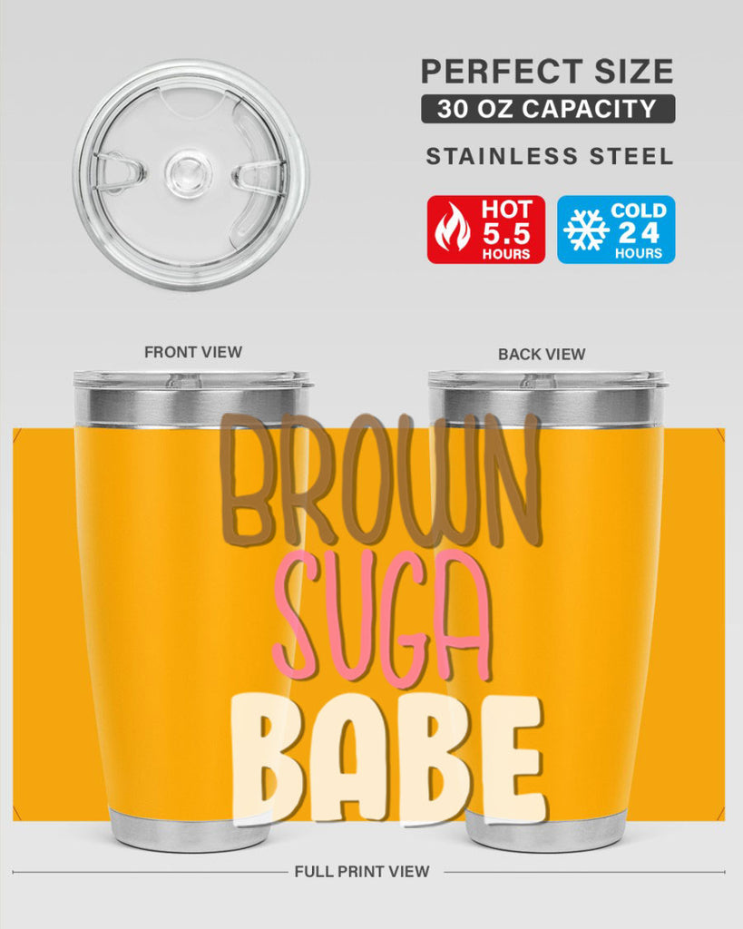 brown suga babe 190#- black words phrases- Cotton Tank