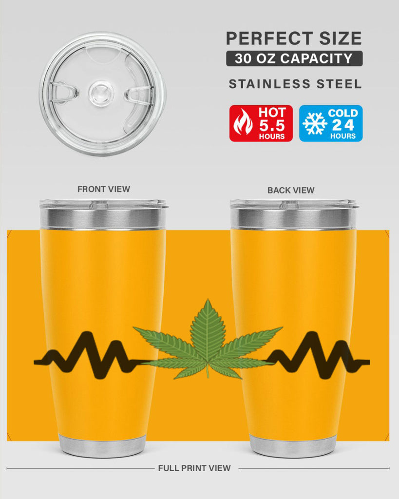 cannabis heartbeat 46#- marijuana- Tumbler