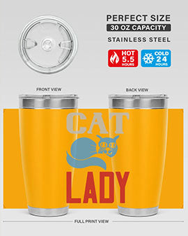 cat lady Style 31#- cat- Tumbler