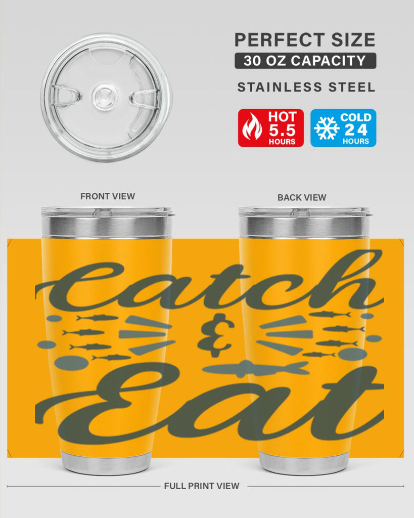 catch eat 173#- fishing- Tumbler