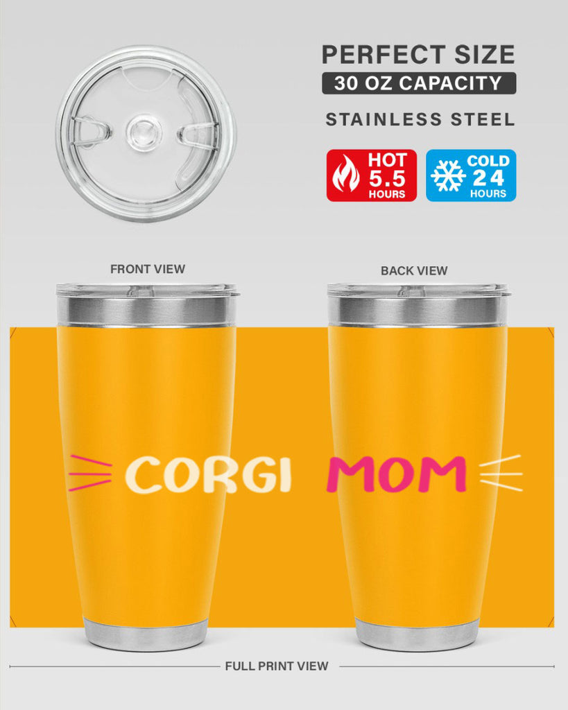 corgi mom 192#- mom- Tumbler