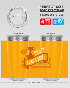 crazy cat lady Style 43#- cat- Tumbler