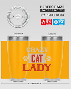 crazy cat lady Style 44#- cat- Tumbler