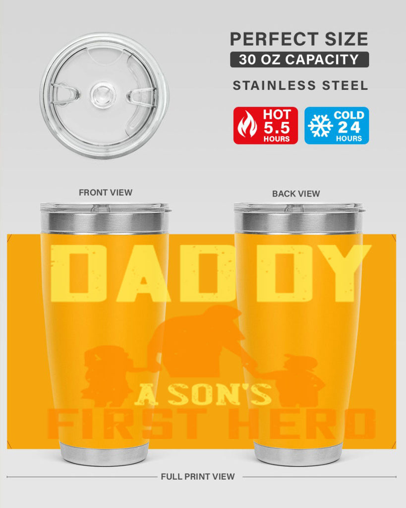daddy a sons first hero 249#- fathers day- Tumbler