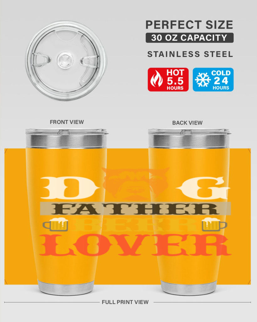 dog father beer lover 116#- beer- Tumbler