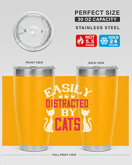 easily distracted by cats Style 46#- cat- Tumbler