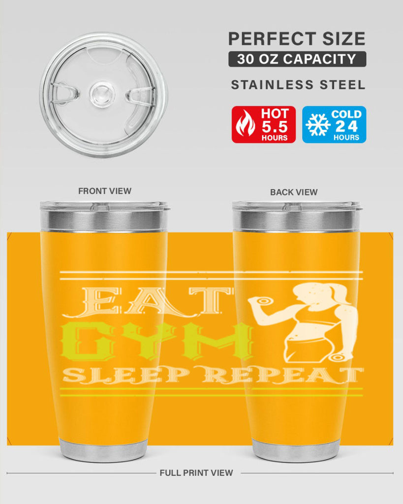 eat gym sleep repeat 69#- gym- Tumbler