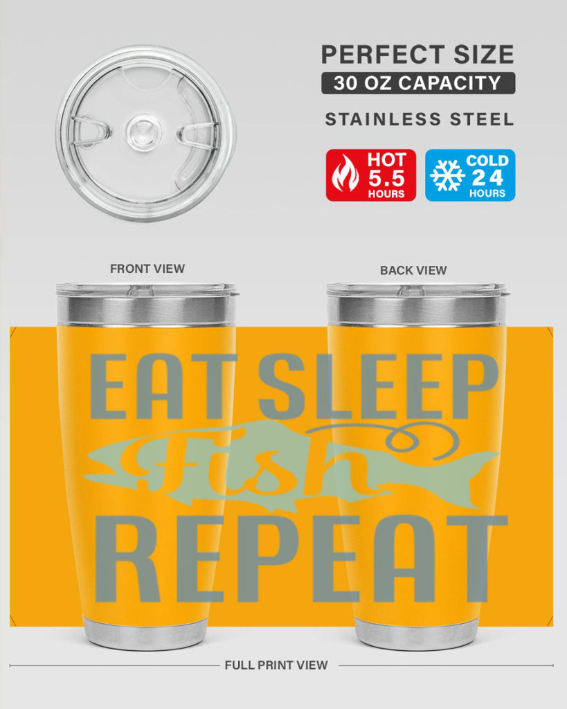 eat sleep fish repeat 222#- fishing- Tumbler