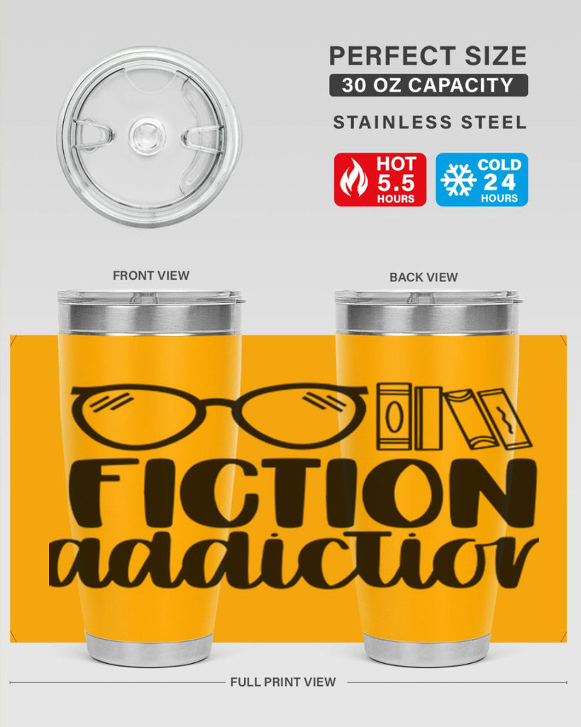 fiction addiction 40#- reading- Tumbler