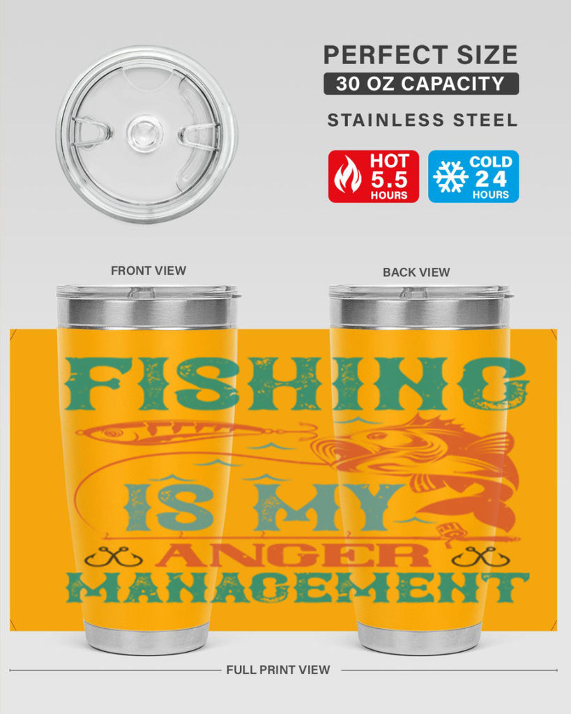 fishing is my anger management 144#- fishing- Tumbler