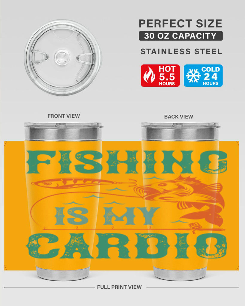 fishing is my cardio 142#- fishing- Tumbler