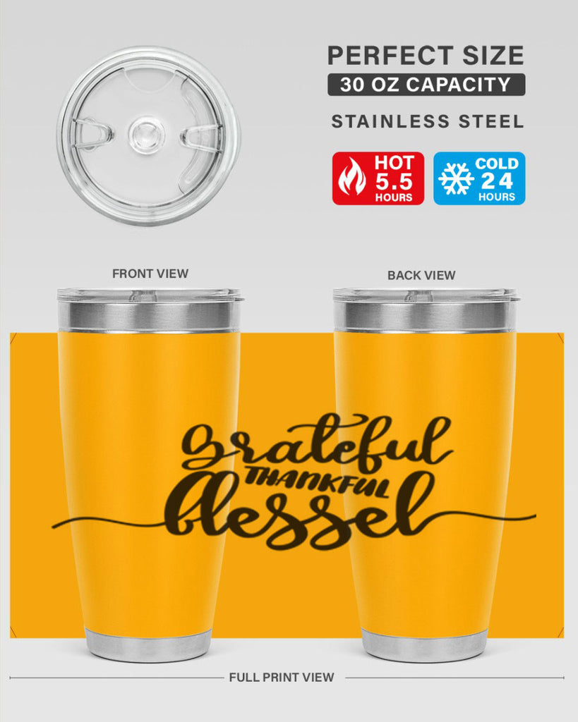 grateful thankful blessed 56#- thanksgiving- Tumbler