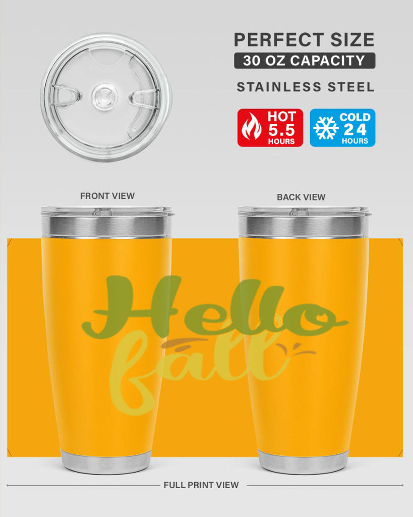 hello fall 55#- thanksgiving- Tumbler