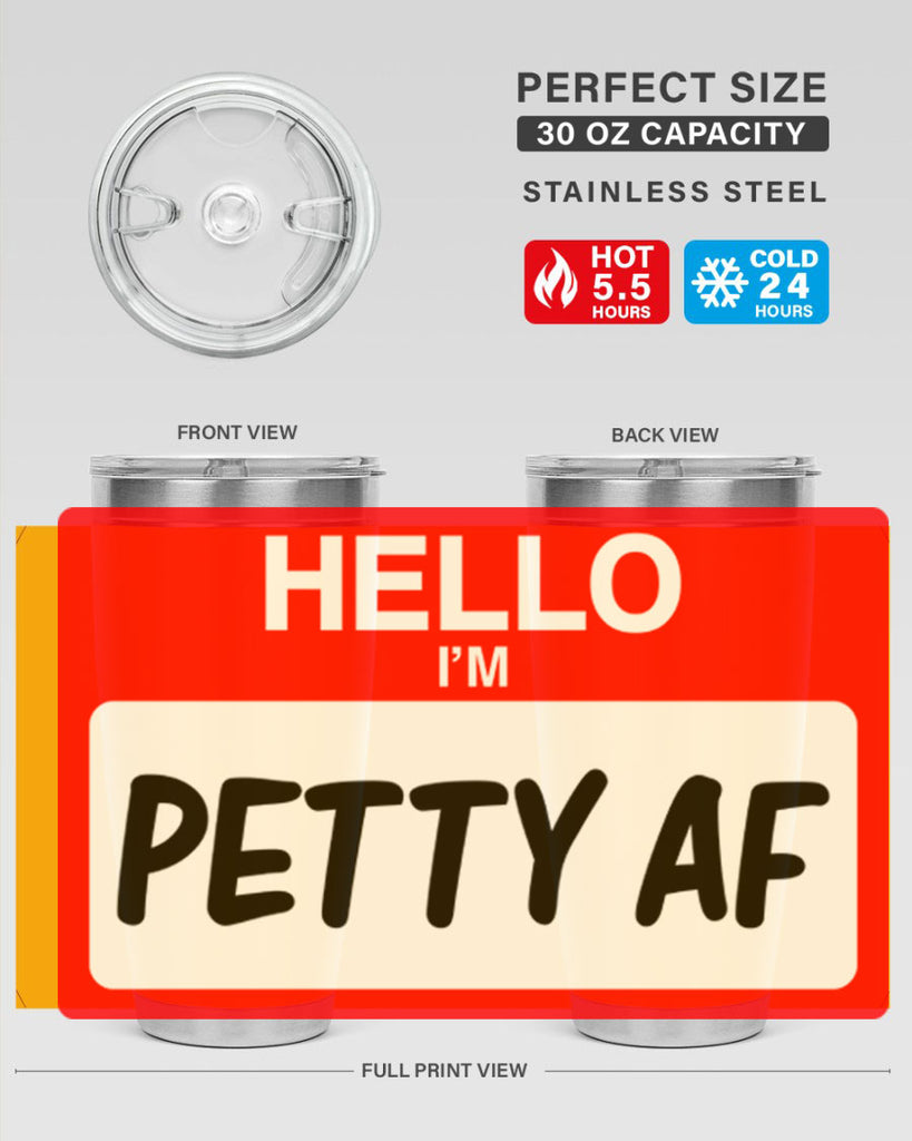 hello im pettyaf 130#- black words phrases- Cotton Tank