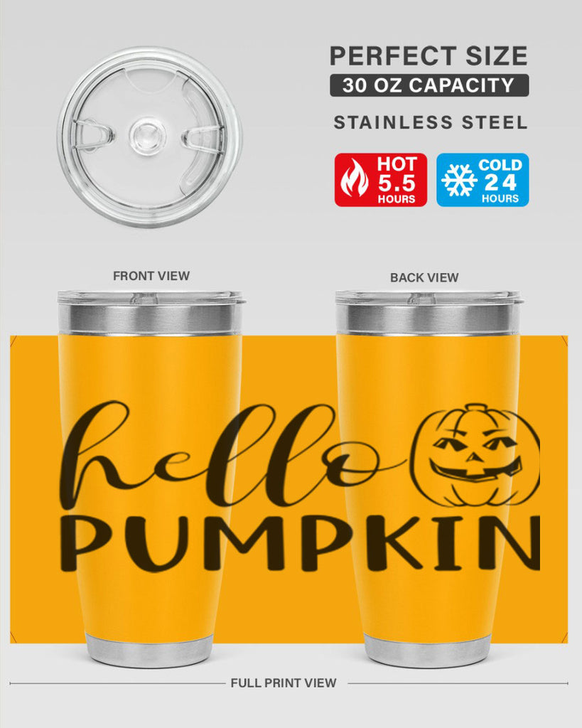 hello pumpkin 287#- fall- Tumbler