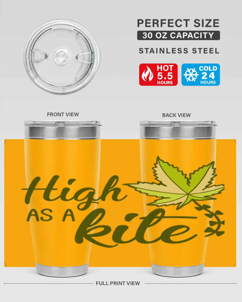 high as a kite 112#- marijuana- Tumbler