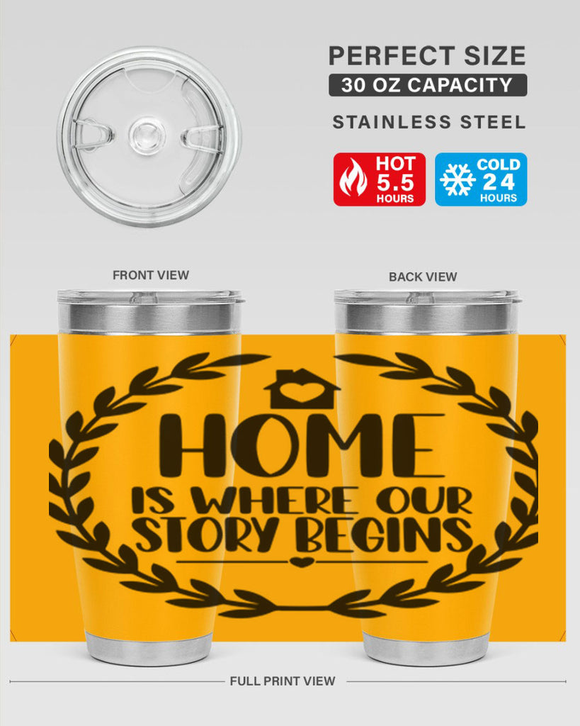 home is where our story begins 12#- home- Tumbler