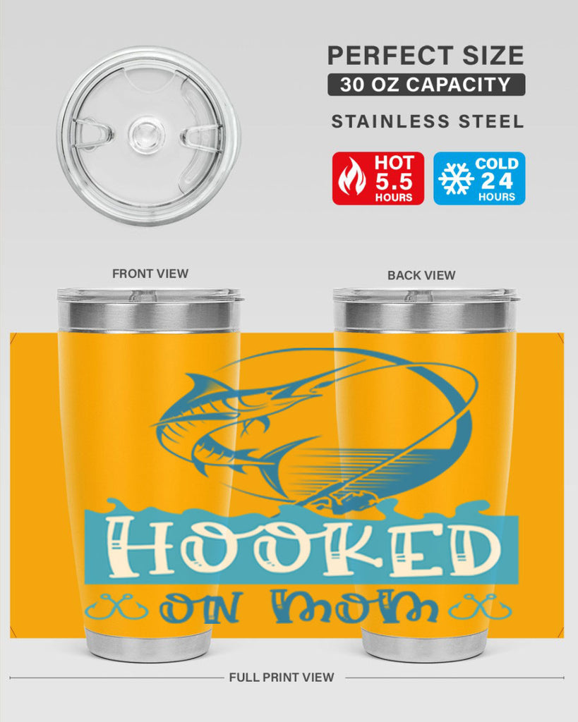 hooked on mom 217#- fishing- Tumbler