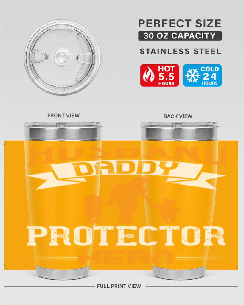 husband daddy protector hero 252#- fathers day- Tumbler