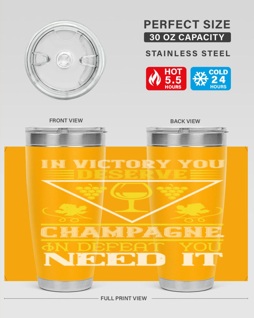 in victory you deserve champagne 76#- wine- Tumbler